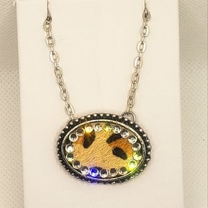 Leopard print necklace